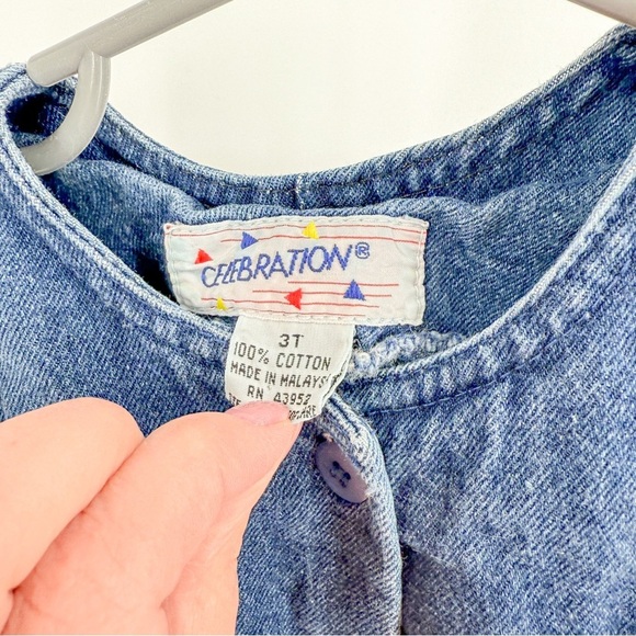 Vintage Denim Toddler Jumpsuit - Picture 2 of 5